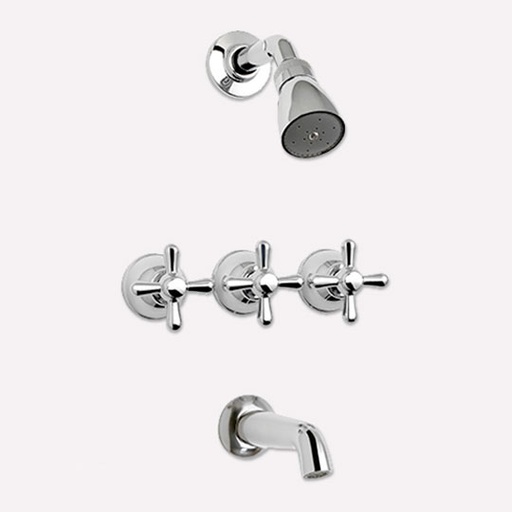 [51211] Grifería de Ducha con Transferencia Peirano Ares Cromo 434/CR