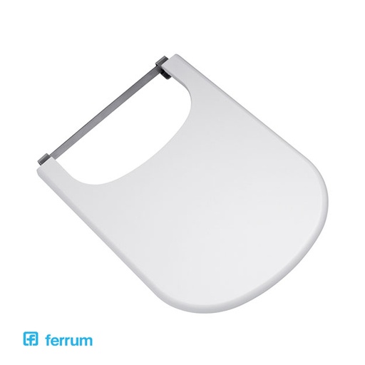 [11965] Asiento de Bidet Ferrum Línea Bari Blanco TBK