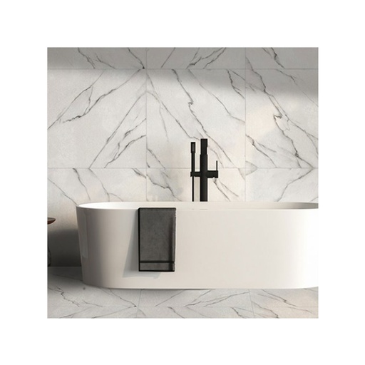 [66407] Porcelanato Alberdi Bari Bianco 80x80 (1ra Calidad)