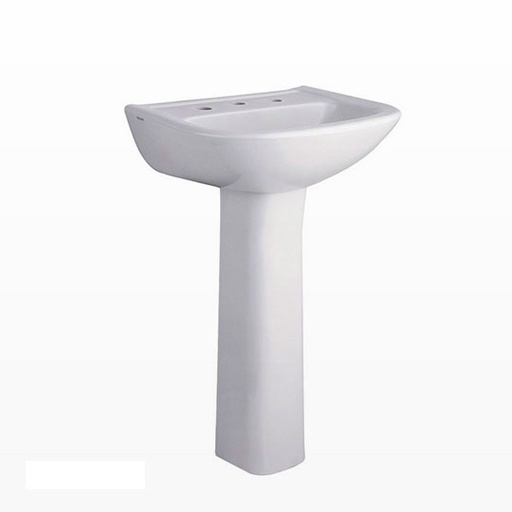 [13151] Lavatorio 3 Agujeros Ferrum Línea Bari Blanco LKm³ B