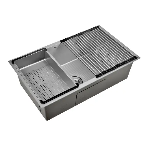 [24102] Bacha de Cocina Acero Inoxidable Nickel 75x45x22 (c/ Accesorios) BAI01NI