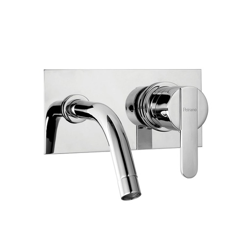 [51046] Grifería Monocomando de Pared para Lavatorio Peirano Bilbao Cromo 63-130