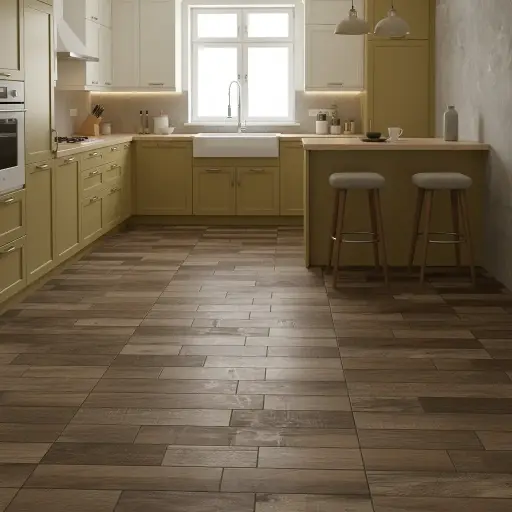 [65554] Cerámico Alberdi Biloba Marrón 51x51 (1ra Calidad)