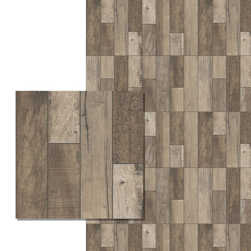 [65453] Cerámico Alberdi Biloba Marrón 51x51 (2da Calidad)