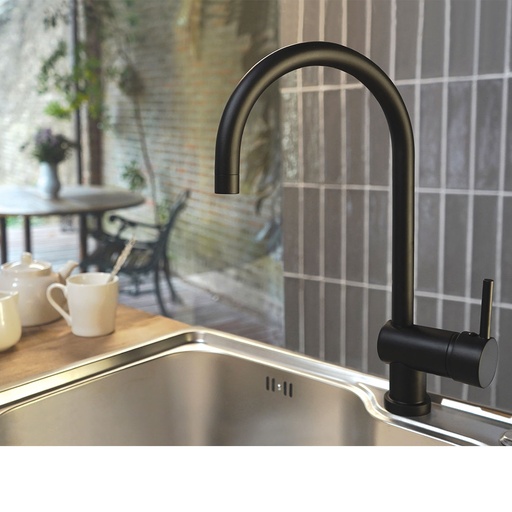 [66118] Grifería Monocomando de Cocina Peirano Black Velvet 20-190