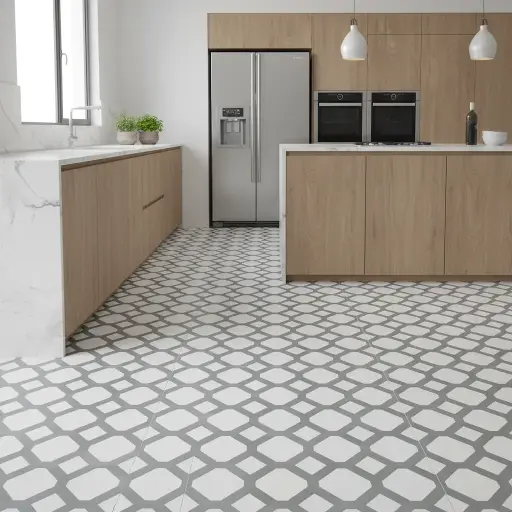 [60147] Cerámico Alberdi Boccaccio Gris Oscuro 46x46 (1ra Calidad)