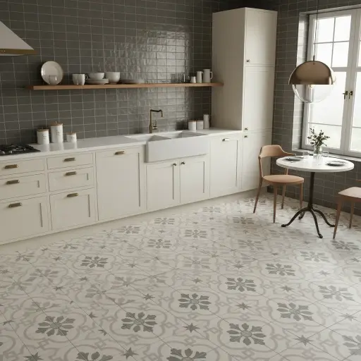 [60149] Cerámico Alberdi Cervantes Gris 46x46 (1ra Calidad)