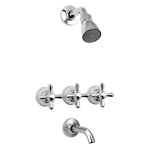 [51029] Grifería de Ducha con Transferencia Peirano Cruz Cromo 80-045