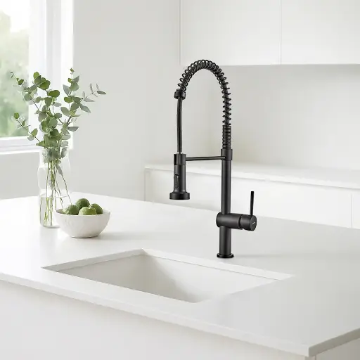 [51347] Grifería Monocomando de Cocina Peirano Línea Cuina Black 20-140N