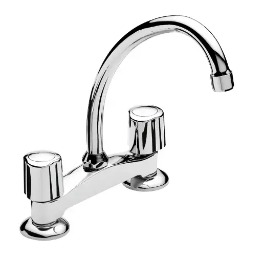 [24087] Grifería de Cocina 3 Agujeros Peirano Línea Dique Cromo 910/M