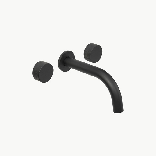 [51034] Grifería de Pared para Lavatorio Peirano Fabric Black Cierre Cerámico 62-100N