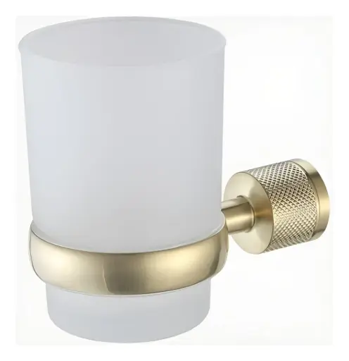 [51148] Porta Vaso y Cepillo Peirano Línea Fabric Gold 17060G