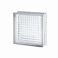 [29504] Ladrillo de Vidrio Bastón Cruzado Fino Incoloro 19x19x8cm 746