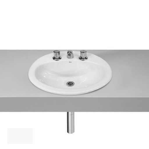[25211] Lavatorio de Encimera 3 Agujeros Capri Blanco