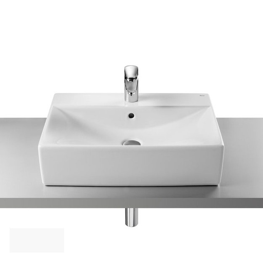 [25213] Bacha de Apoyo Roca Diverta 47cm 1 Agujero Blanco