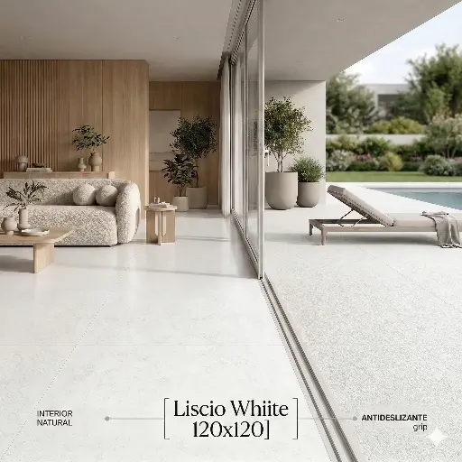 [70925] Porcelanato Vite Liscio White Out 120x120 (1ra Calidad)