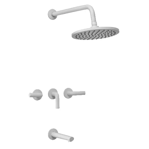 [51141] Grifería de Ducha con Transferencia Peirano Live White Cierre Cerámico 80-199B