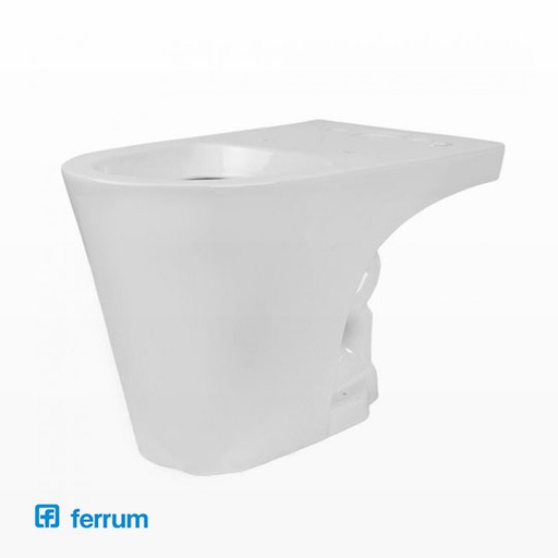 [10274] Inodoro Largo Ferrum Línea Marina Blanco IHLMJ B