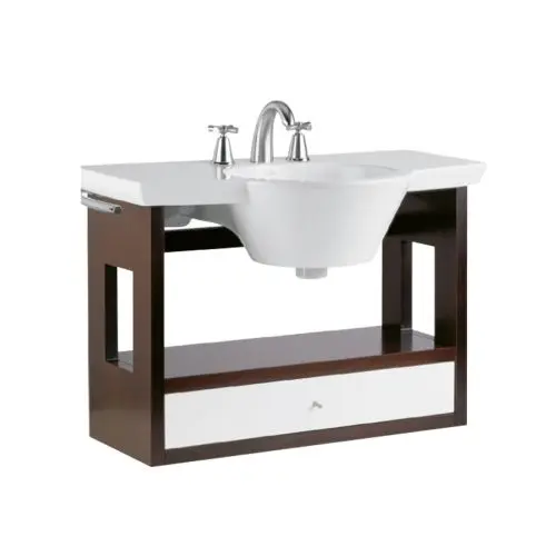 [10280] Mueble Colgante Ferrum Marina 80cm Madera Oscura X8HC W3