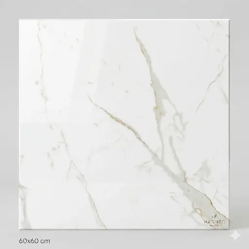 [30218] Porcelanato Lume Marmo Bianco Pulido 60x60 (1ra Calidad)