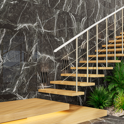 [30384] Porcelanato Lume Millenium Nero Pulido 62x119 (1ra Calidad)