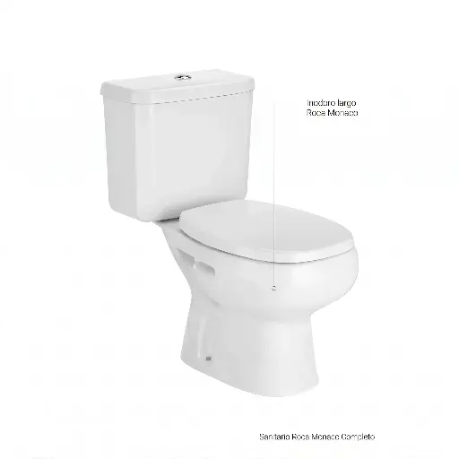 [25131] Inodoro Largo Roca Línea Monaco Blanco