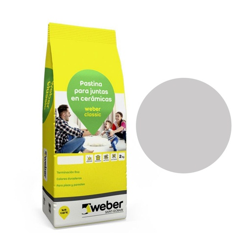 [58644] Pastina Weber Classic Color Gris Perla (Bolsa 2kg)