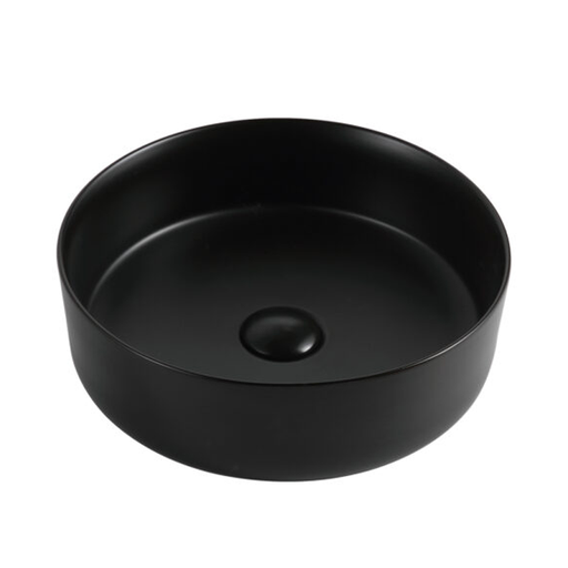 [51866] Bacha de Apoyo Redonda Peirano Loza Negra Mate 40cm BCH11N