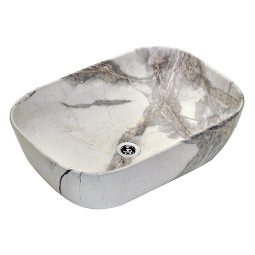 [51868] Bacha de Apoyo Peirano Loza Marmolada 46x32cm BCH18