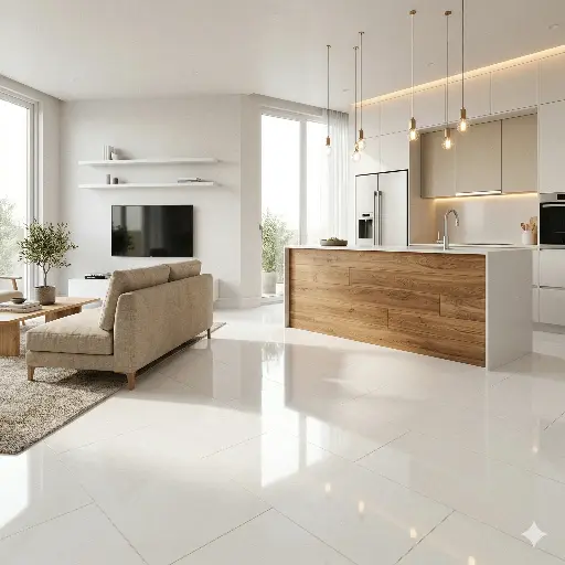 [30834] Porcelanico Lume Soho White Pulido 62x119 (1ra Calidad)