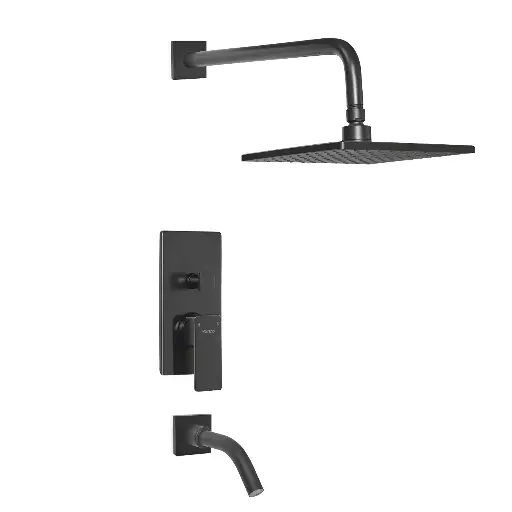 [51054] Grifería Monocomando de Ducha Peirano Soria Black 80-192