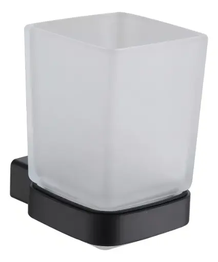 [51065] Porta Vaso y Cepillo Peirano Soria Black Negro 16060BL