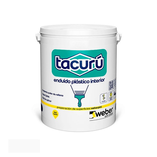 [65475] Enduido Interior Tacurú Blanco (Balde 4L)