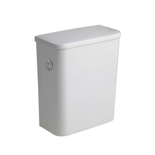 [10375] Depósito de Apoyo Ferrum Línea Trento Descarga Dual Blanco DEW6F