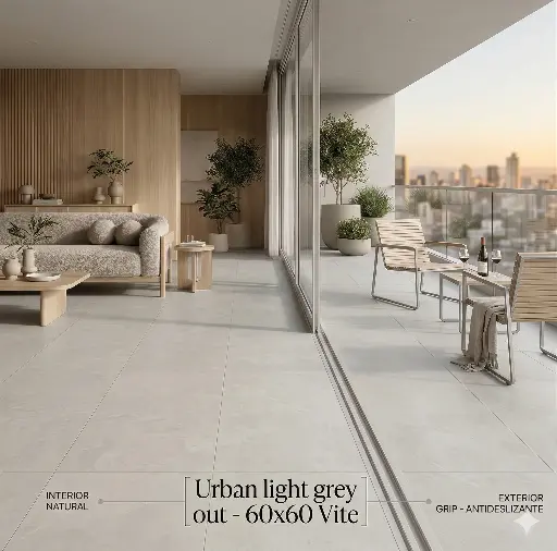 [70808] Porcelanato Vite Urban Light Grey Out 60x60 (1ra Calidad)