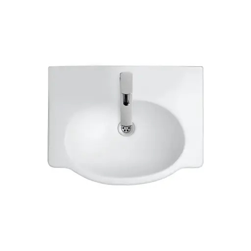 [13948] Lavatorio 1 Agujero Ferrum Venecia 48cm Blanco L4V1J B