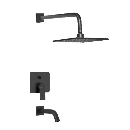 [51292] Grifería Monocomando de Ducha c/ Transf. Peirano Wave Black 80-168N