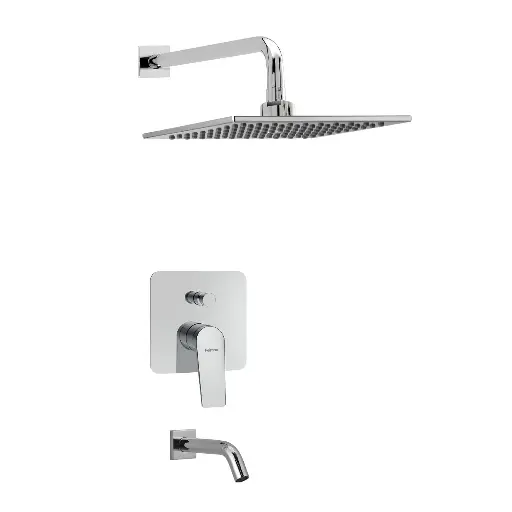 [51298] Grifería Monocomando de Ducha c/ Transf. Peirano Wave Cromo 80-168CR