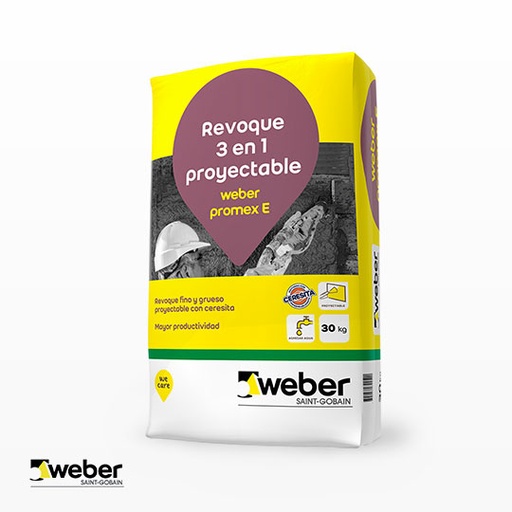 [620] Revoque Proyectable Exterior Weber Promex (Bolsa 30kg) 90-2714